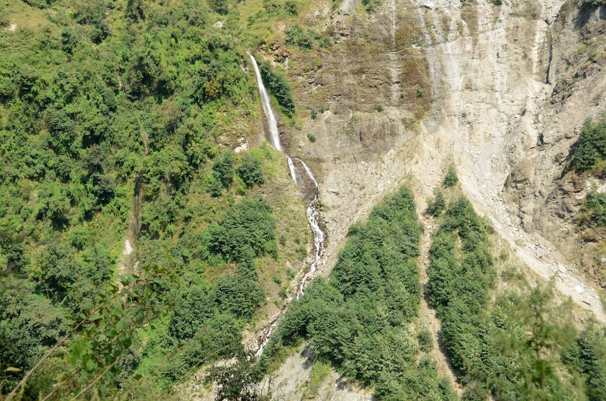 14 Small Waterfall Near The Bottom Of The Long Descent From Tadapani To The Bridge Over The Khumnu Khola On The Way From Ghorepani To Chomrong 